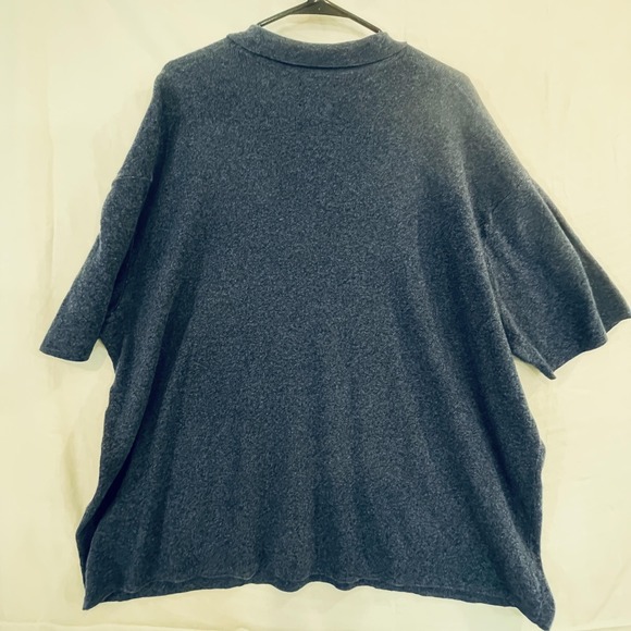 Stafford Polo Shirt Mens 2XL Blue Linen Cotton Soft Knit Casual Short Sleeve - Picture 8 of 9